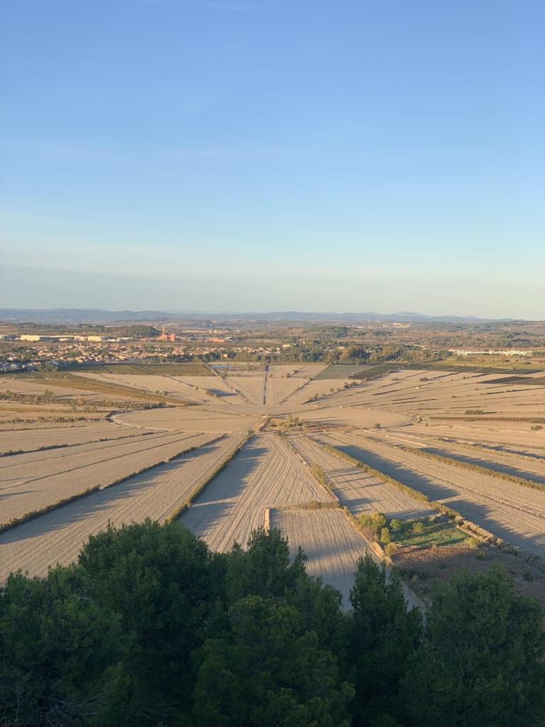 Circular Fields at Etang de Montady on Anjodi barge cruise