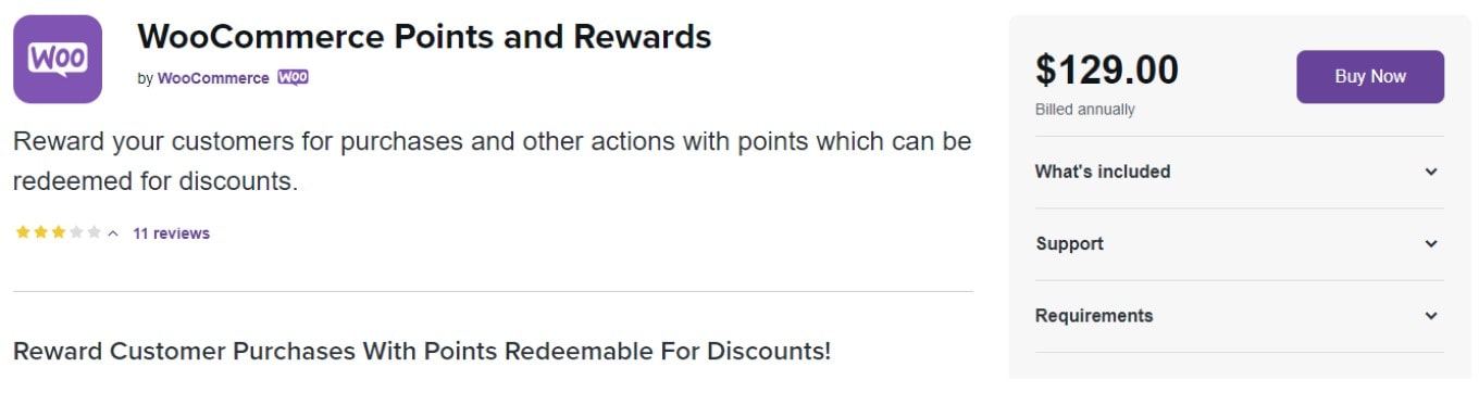 WooCommerce Points and Rewards plugin