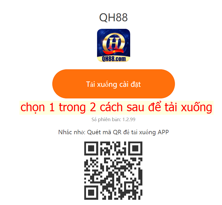 Một vài lưu ý khi tải app QH88