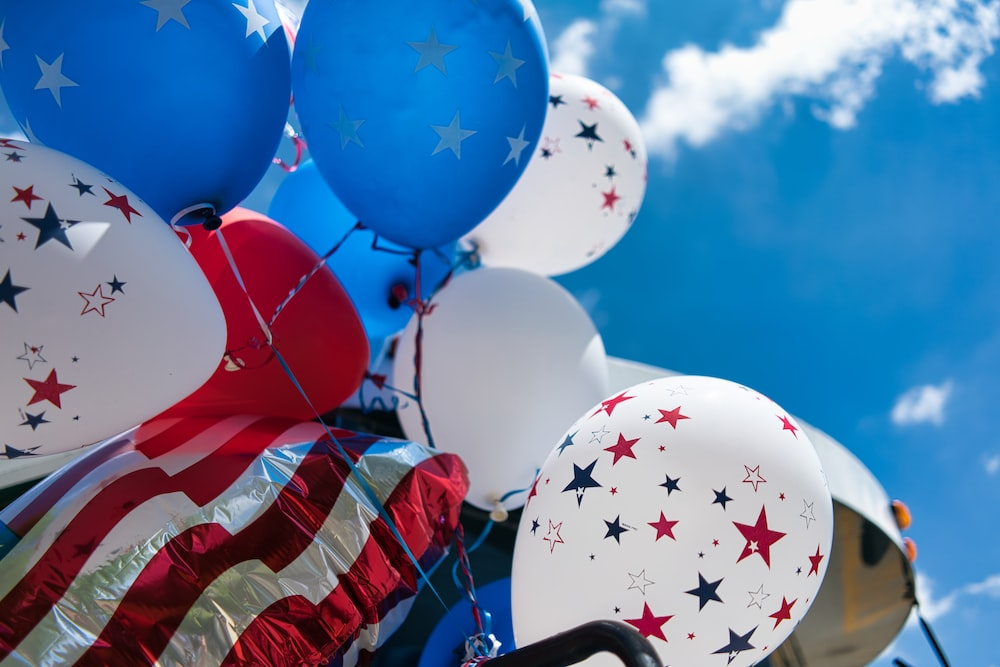  4th of July celebration with balloons 