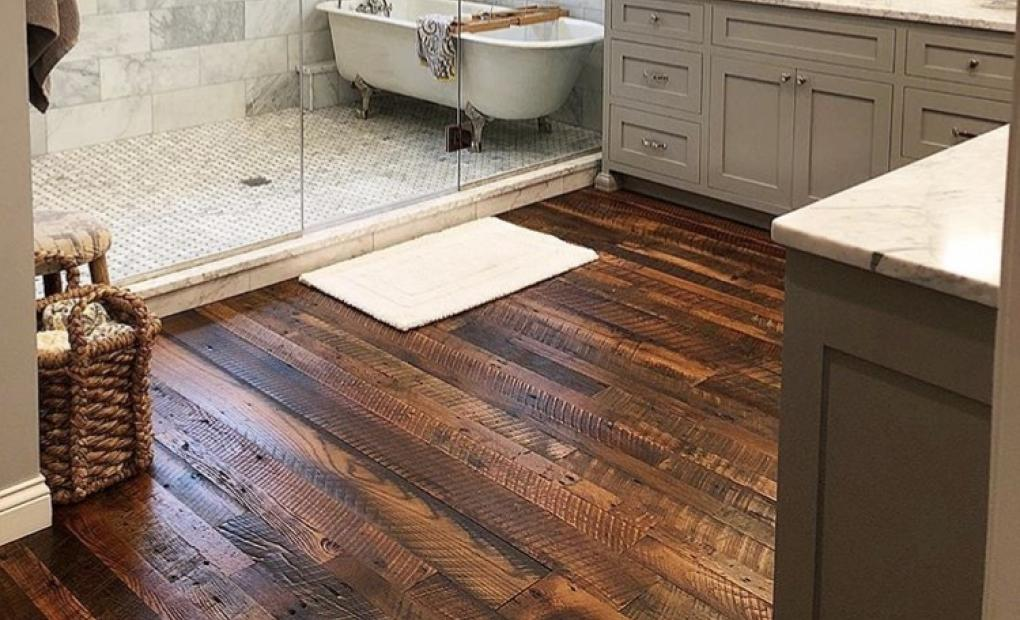 The Best Way to Use Hardwood  Floors in the Bathroom 