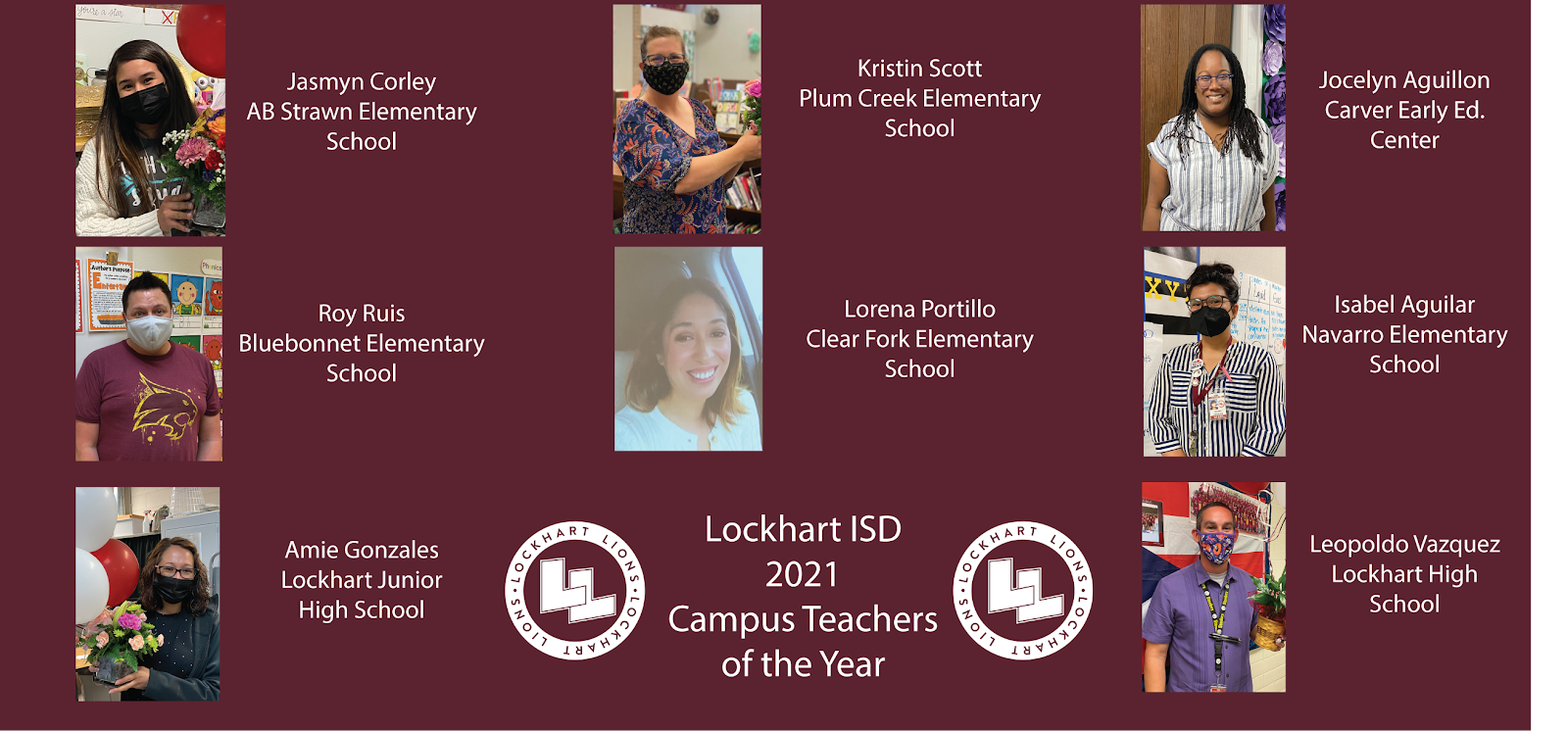 2021 Campus Teachers of the Year 2021 Campus Teachers of the Year