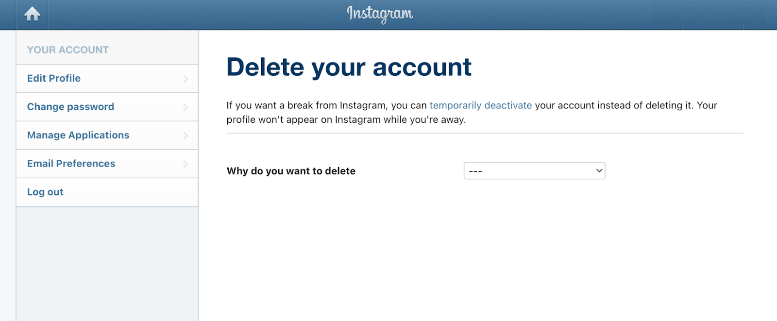 How to delete Instagram account or deactivate it 10
