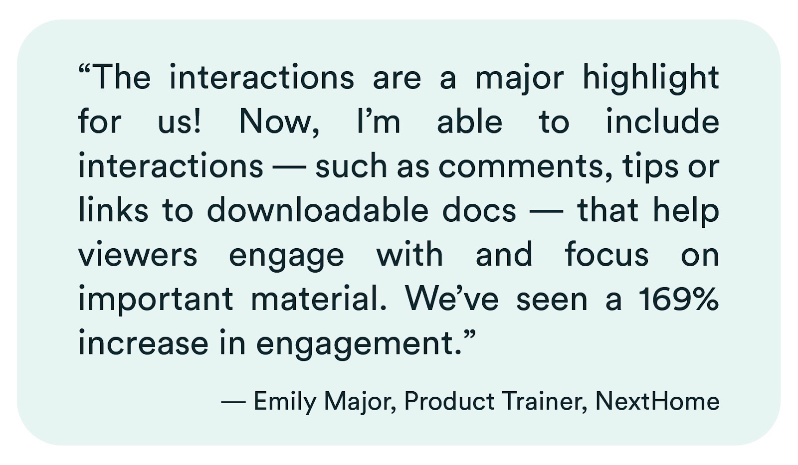 Quote from Emily Major of NextHome
