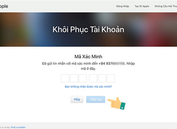 Cách lấy lại mật khẩu icloud như thế nào ?