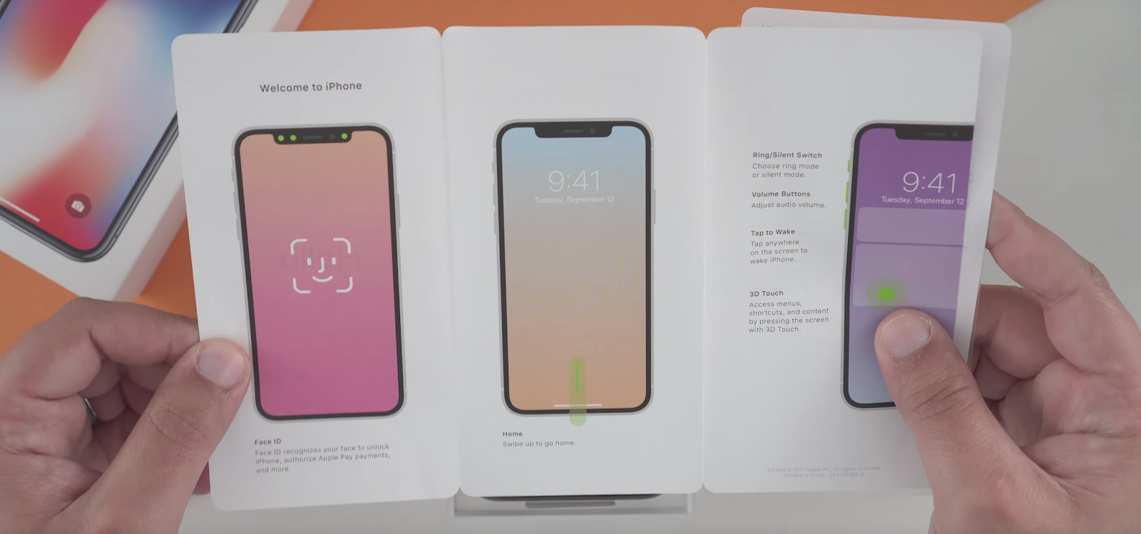 Распаковка iPhone X. Работа и настройка Face ID