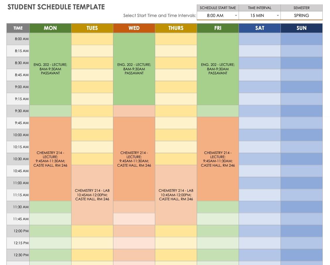30+ Best Free Schedule Templates Google Sheets