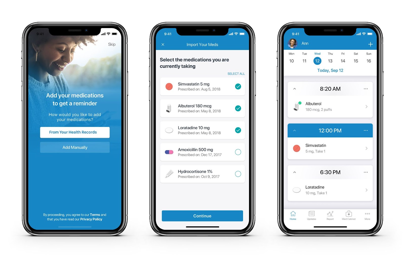 medisafe home health software user interface