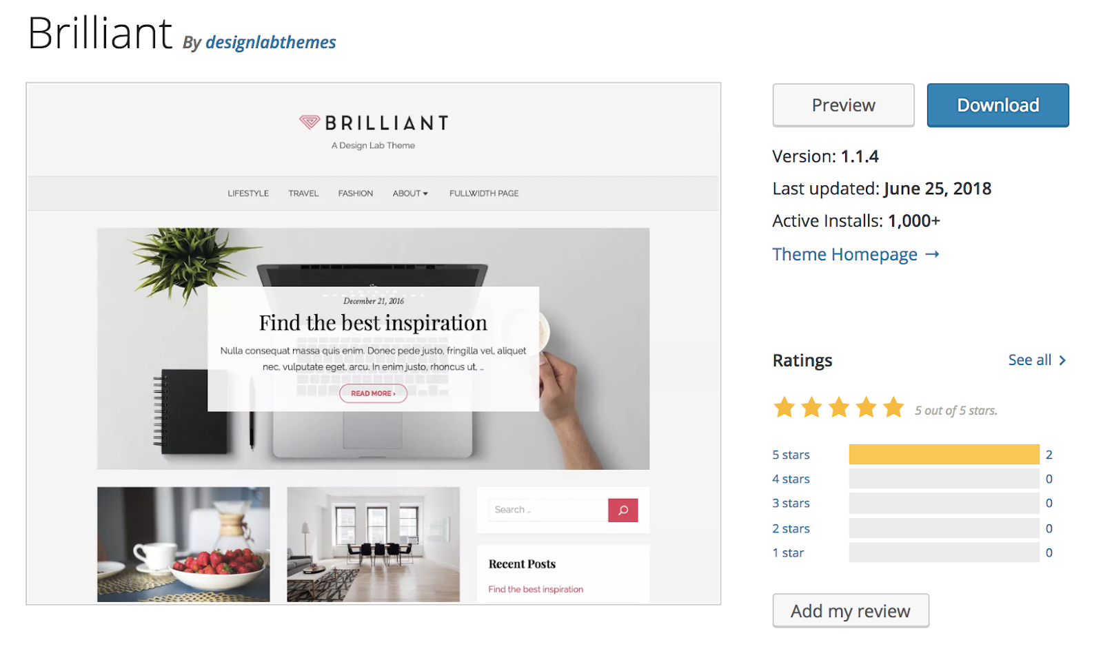 brilliant-wordpress-theme