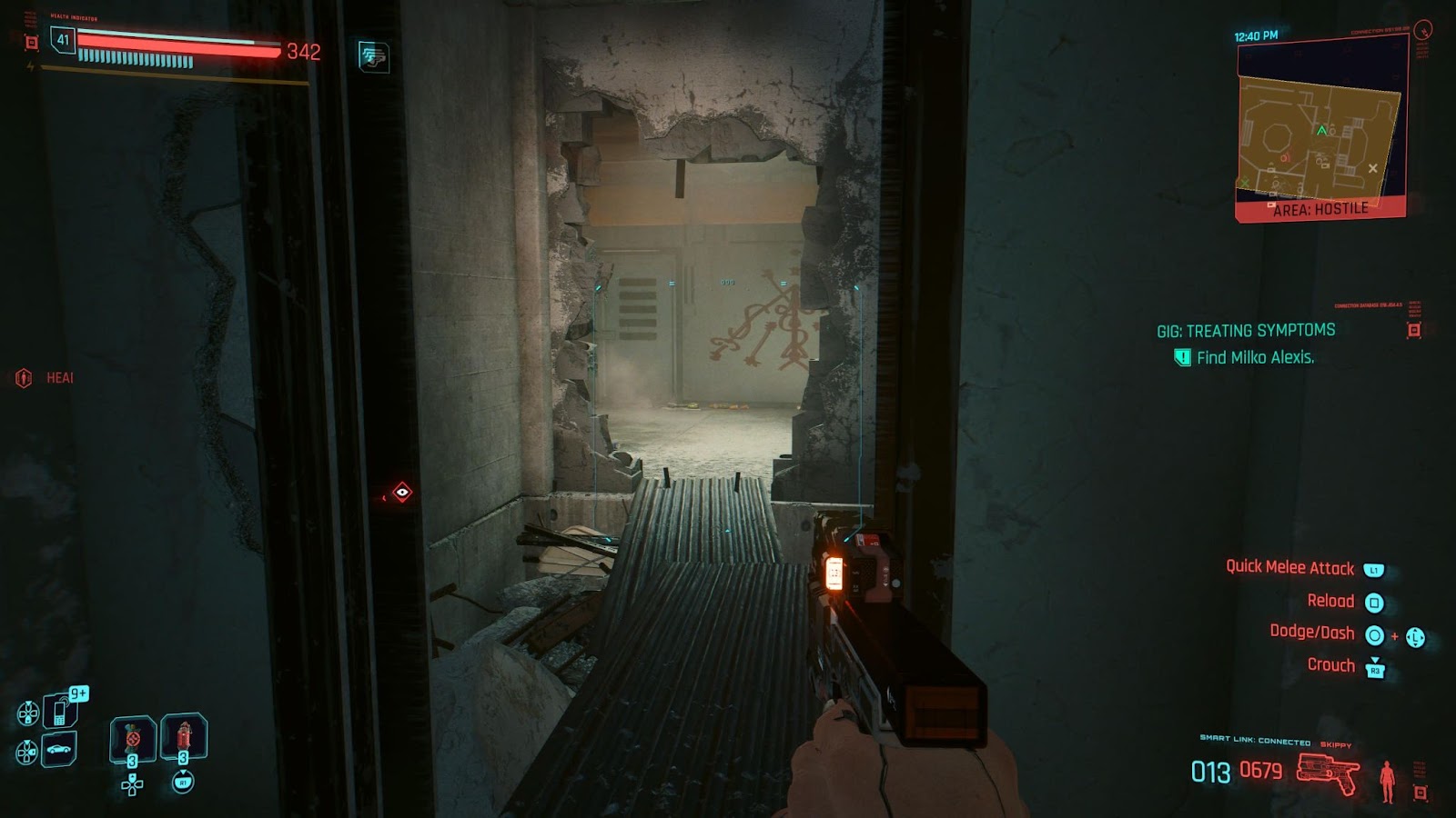 An in game screenshot of the Voodoo Boys base from the game Cyberpunk 2077. 