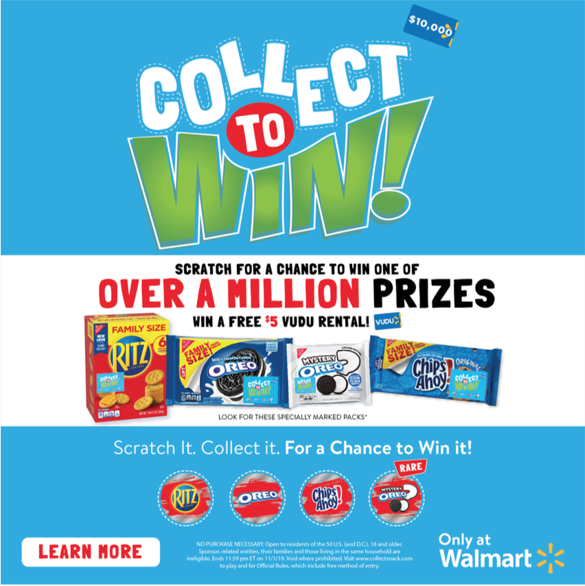 Collect to Win at Walmart With OREO, RITZ and CHIPS AHOY